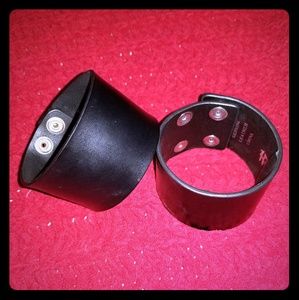 Hot Topic Leather Wristbands, M/L